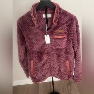 Simply Southern Plush Jacket - Mauve